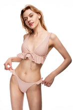 Load image into Gallery viewer, Dana front tie ruffle bikini set front view
