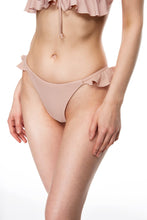 Load image into Gallery viewer, Dana front tie ruffle bikini set bottom close view