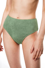 Load image into Gallery viewer, Laguna bow-style bandeau bikini bottom green color close view