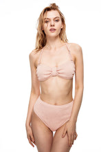 Load image into Gallery viewer, Laguna bow-style bandeau bikini set pink color front view