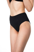Load image into Gallery viewer, Laguna bow-style bandeau bikini bottom black color side view