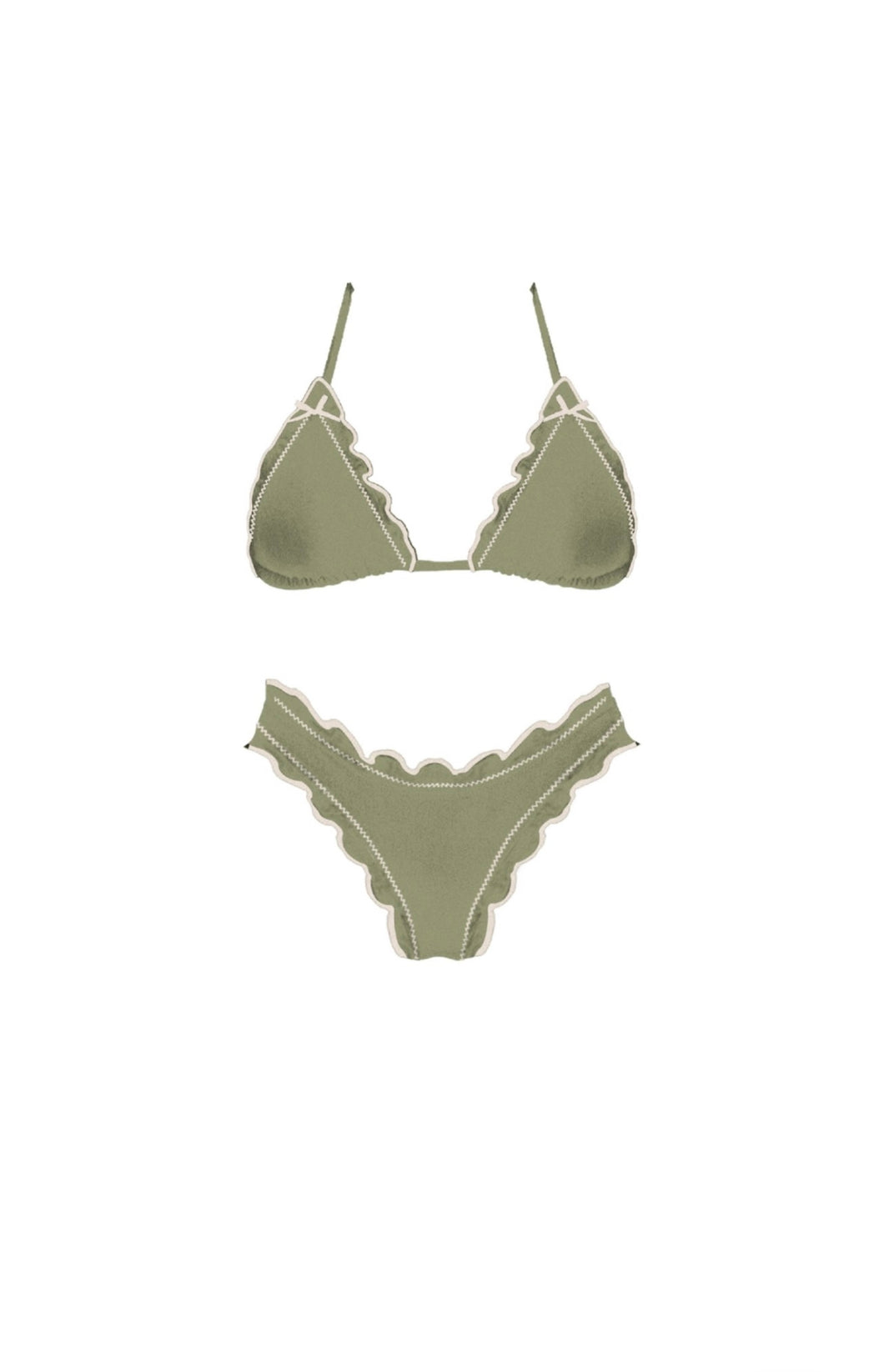 Sage Ruffles | Two Piece Bikini
