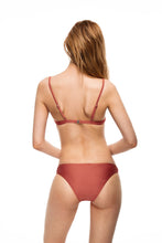 Load image into Gallery viewer, Ocean Lover front button bikini set red color back view
