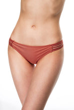 Load image into Gallery viewer, Ocean Lover front button bikini bottom red color front view

